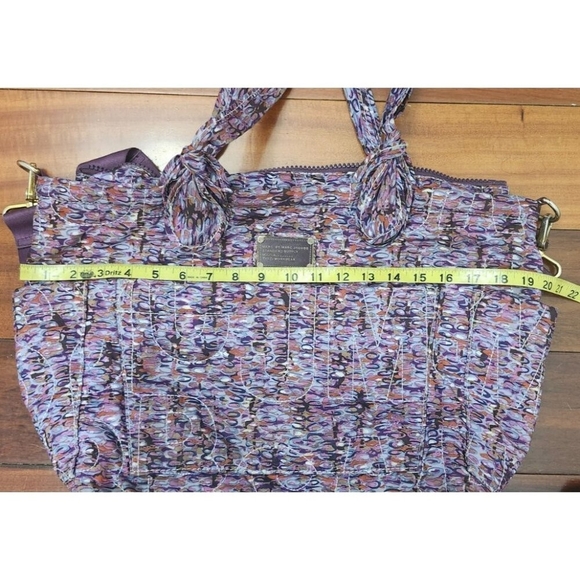 Marc By Marc Jacobs Shoulder Handbag Purple Abstract Print Crossbody Tote - Picture 11 of 15